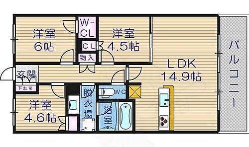 クレヴィア四天王寺前夕陽ケ丘 13階 3LDK 賃貸物件詳細