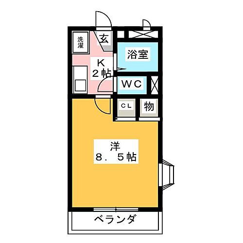 エルＡＭ 4階 1K 賃貸物件詳細