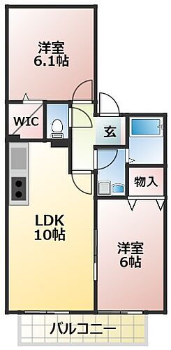 ウエストビレッジ桃山Ｂ棟 1階 2DK 賃貸物件詳細