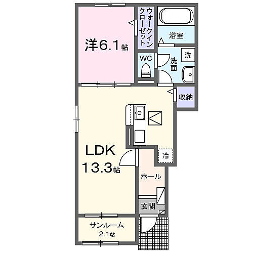 グラン　シエル 1階 1LDK 賃貸物件詳細