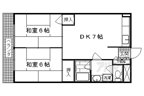 京都府京都市右京区太秦安井車道町 花園駅 2DK マンション 賃貸物件詳細