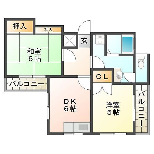 ニューヤマハタビル 5階 2DK 賃貸物件詳細