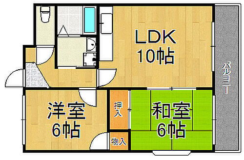 兵庫県宝塚市星の荘 売布神社駅 2LDK マンション 賃貸物件詳細