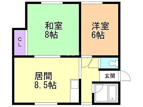 北海道札幌市北区篠路八条6丁目1番30号 2LDK アパート 賃貸物件詳細