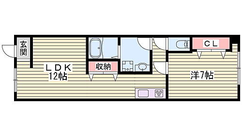 インタービレッジ書写 2階 1LDK 賃貸物件詳細