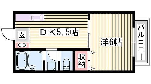 兵庫県姫路市辻井6丁目 山陽姫路駅 1DK アパート 賃貸物件詳細