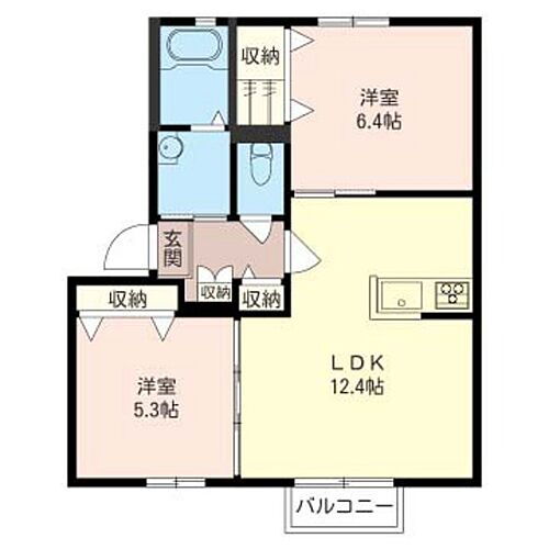 群馬県高崎市大八木町 北高崎駅 2LDK アパート 賃貸物件詳細
