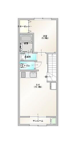 新潟県上越市大和2丁目1-50 上越妙高駅 1DK アパート 賃貸物件詳細