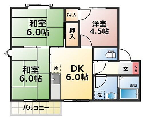 広島県広島市東区馬木7丁目 3DK アパート 賃貸物件詳細