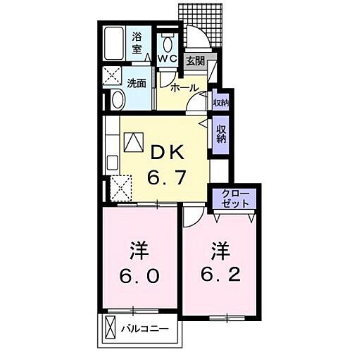 ｉＴａｄ　２ 1階 2DK 賃貸物件詳細