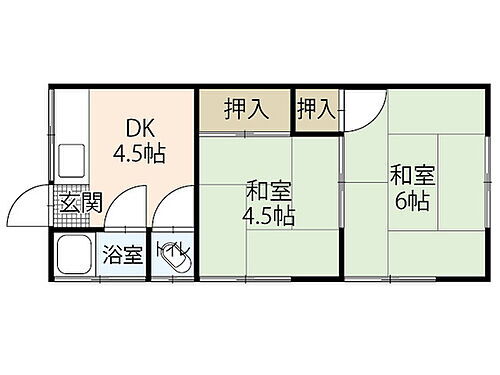 広島県広島市東区温品4丁目 矢賀駅 2DK アパート 賃貸物件詳細