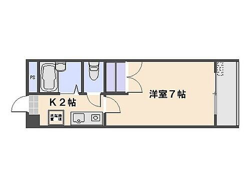 サンライズ三宅ＩＩＩ 2階 1K 賃貸物件詳細