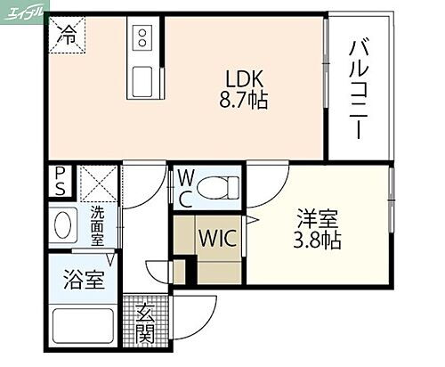 岡山県岡山市北区船頭町 清輝橋駅 1LDK アパート 賃貸物件詳細