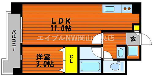 フォンティーヌ弓之町 4階 1LDK 賃貸物件詳細