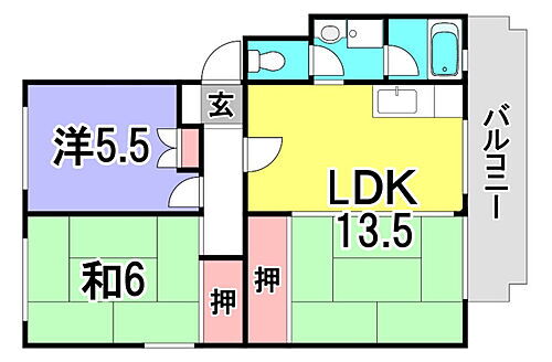 広島県広島市西区井口4丁目 修大協創中高前駅 2LDK マンション 賃貸物件詳細