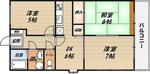 ヴェル・ドミールＢ棟 2階 3DK 賃貸物件詳細