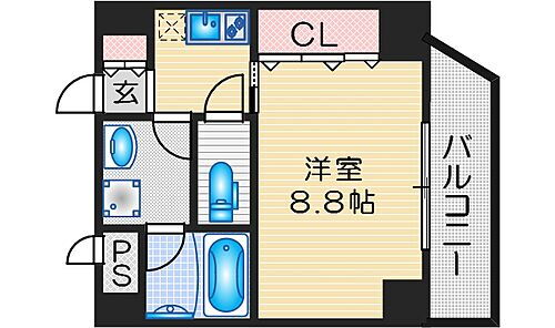 ＣＥＳＴＡ高槻（セスタタカツキ） 2階 1K 賃貸物件詳細