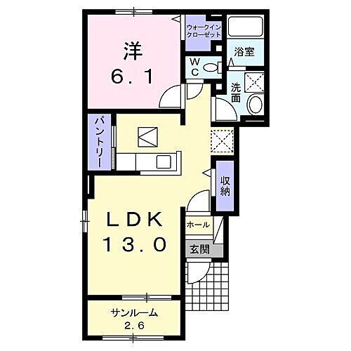 銀河星Ｂ 1階 1LDK 賃貸物件詳細