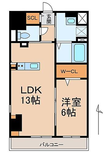 ワシンレジデンス 2階 1LDK 賃貸物件詳細