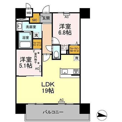 Ｐａｒｋ　Ａｖｅｎｕｅ　ＥＡＳＴ 8階 2LDK 賃貸物件詳細