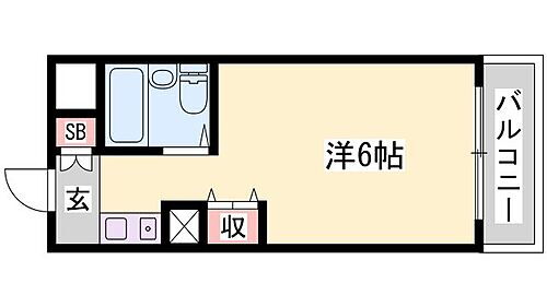 兵庫県姫路市北平野6丁目 野里駅 ワンルーム マンション 賃貸物件詳細