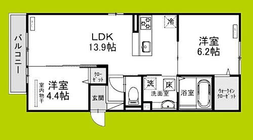 Ｓｏｕｔｈ　Ａｕｂｅｒｇｅ 2階 2LDK 賃貸物件詳細