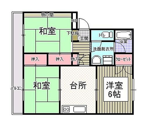 森和ビル 3階 3DK 賃貸物件詳細