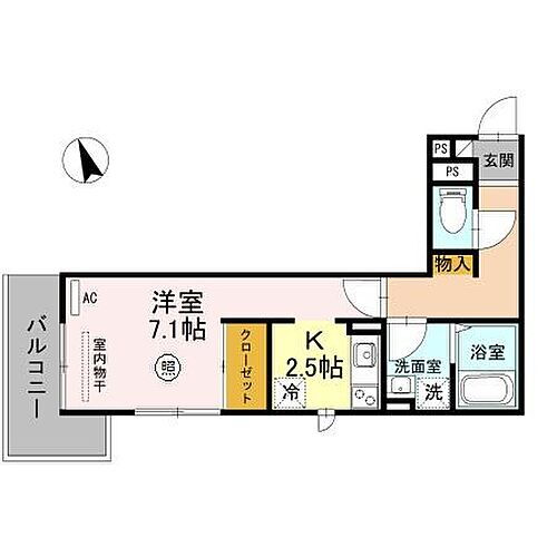 セジュールたまで 2階 1K 賃貸物件詳細