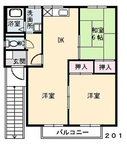 愛媛県西条市朔日市374-1 2LDK アパート 賃貸物件詳細