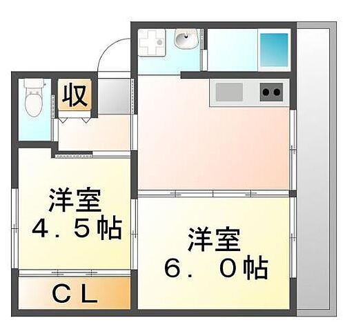広島県福山市能島3丁目 大門駅 2DK マンション 賃貸物件詳細