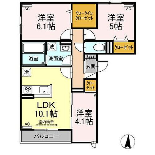 広島県福山市寺町 福山駅 3LDK アパート 賃貸物件詳細