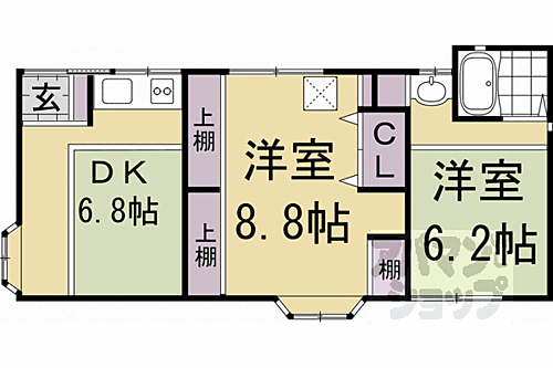 京都府京都市上京区下清蔵口町 鞍馬口駅 2DK アパート 賃貸物件詳細