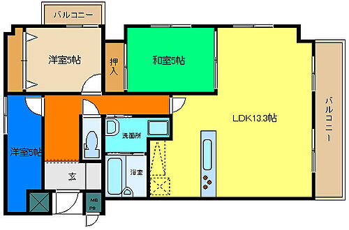兵庫県姫路市安田1丁目 姫路駅 3LDK マンション 賃貸物件詳細