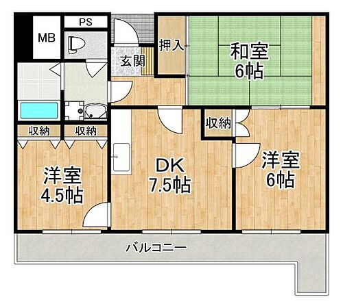 グランドール 3階 3DK 賃貸物件詳細