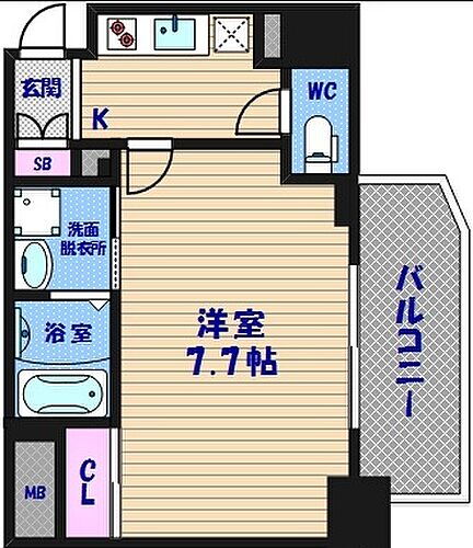 エスプレイス大阪城ＳＯＵＴＨ 12階 1K 賃貸物件詳細