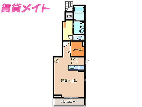三重県四日市市大字東阿倉川 阿倉川駅 ワンルーム アパート 賃貸物件詳細