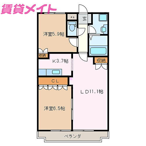 三重県津市一志町高野 伊勢石橋駅 2LDK アパート 賃貸物件詳細
