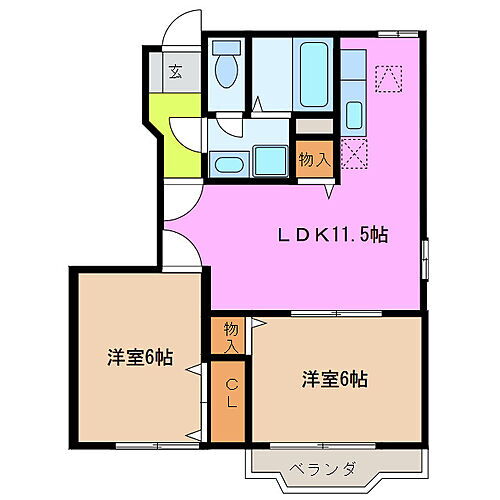 三重県伊勢市通町 五十鈴ケ丘駅 2LDK アパート 賃貸物件詳細