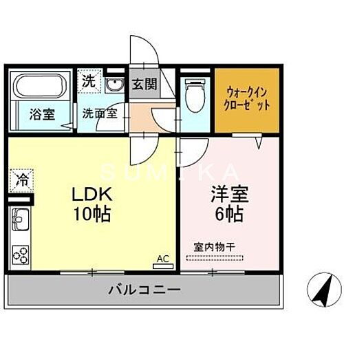 レーブ・マルシェ 2階 1LDK 賃貸物件詳細