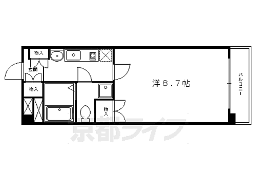 京都府京都市左京区岩倉花園町 八幡前駅 1K マンション 賃貸物件詳細