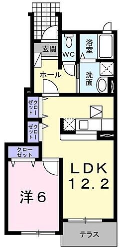 ラ・フルールＩＶ 1階 1LDK 賃貸物件詳細