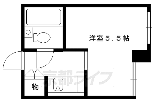 京都府京都市伏見区桃山羽柴長吉東町 丹波橋駅 1K マンション 賃貸物件詳細