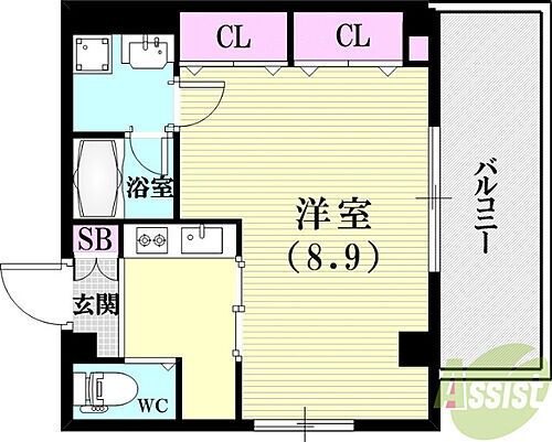 兵庫県神戸市中央区雲井通2丁目5-12 三ノ宮駅 1K マンション 賃貸物件詳細