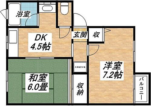 大阪府大阪市東住吉区南田辺5丁目 針中野駅 2DK アパート 賃貸物件詳細