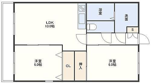 カルディア田崎壱番館 3階 2LDK 賃貸物件詳細