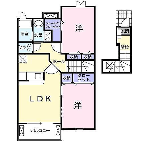  2LDK間取り図