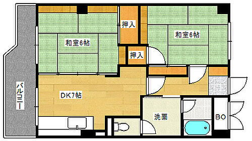 広島県広島市西区井口2丁目 新井口駅 2DK マンション 賃貸物件詳細