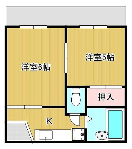 メゾン　ブランシュ 2階 2DK 賃貸物件詳細