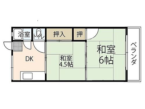 浜本マンション 3階 2DK 賃貸物件詳細