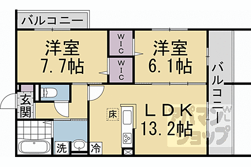 京都府京都市中京区西ノ京池ノ内町 二条駅 2LDK アパート 賃貸物件詳細